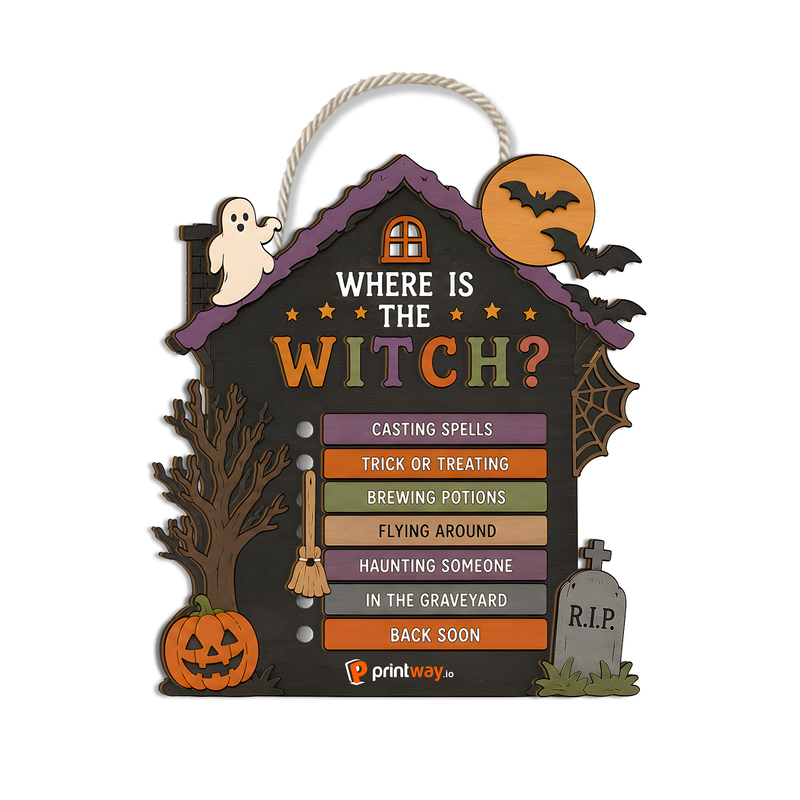 Custom Shape 2-Layer Wooden Interchangeable Sign